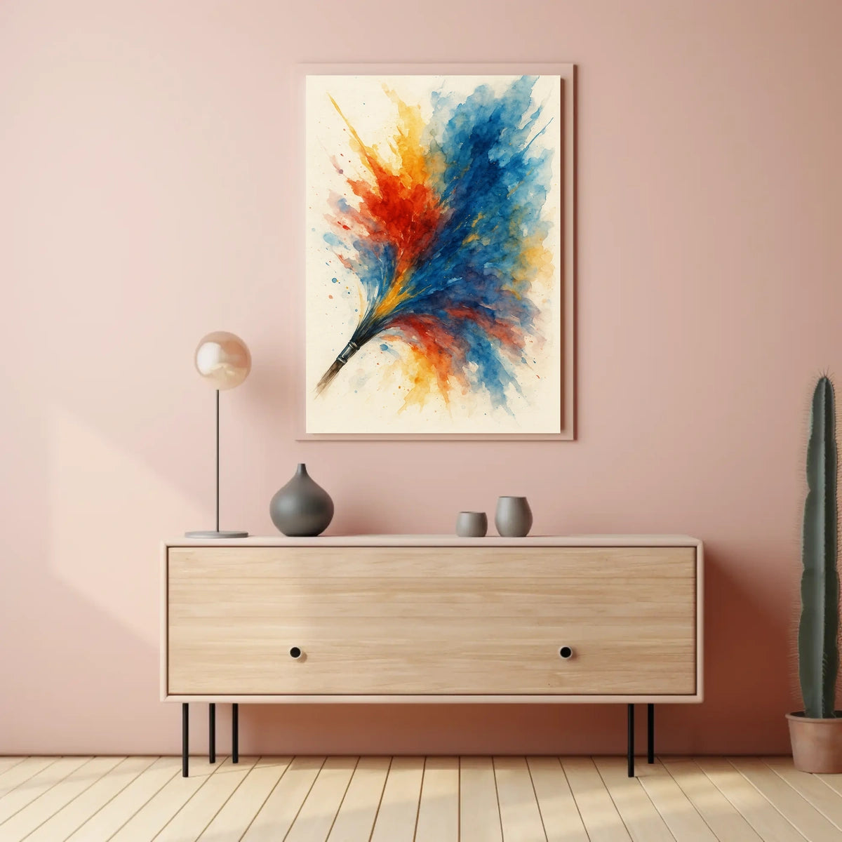 Colorful Brushstroke Explosion Poster