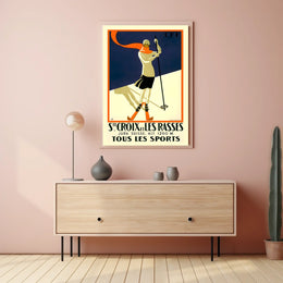 Winter Sports In Sainte-Croix Poster