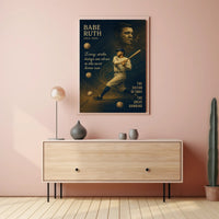 Babe Ruth Vintage Baseball Legend Sports Poster