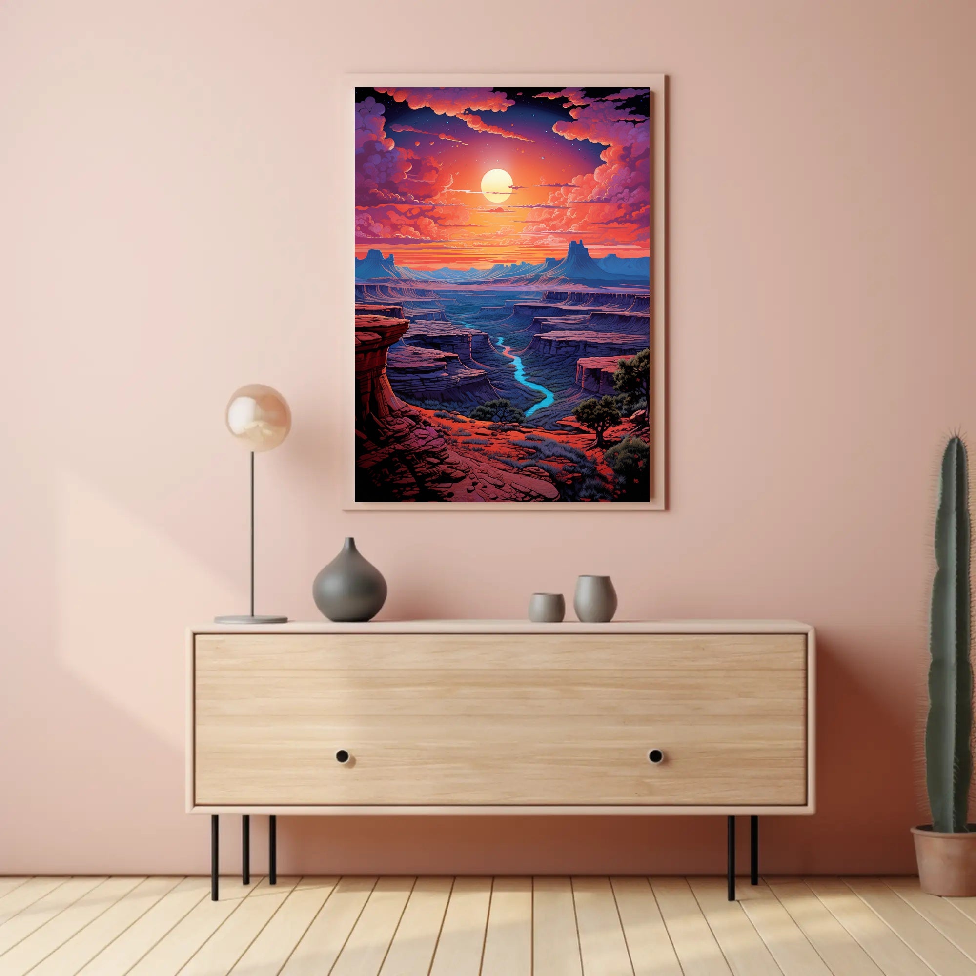Canyon Sunset Serenity Poster PosterGoat