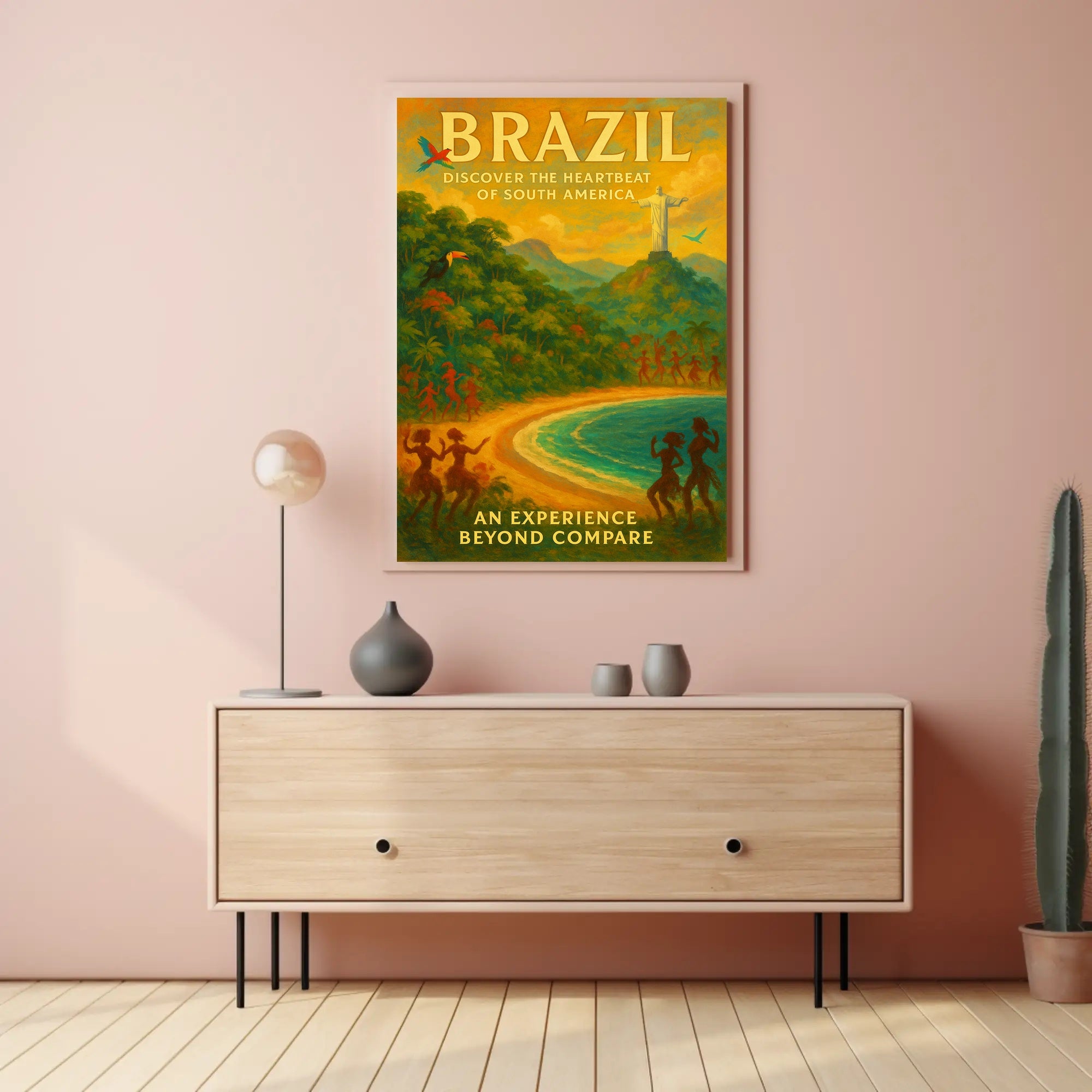Brazil's Vibrant Adventure Travel Poster