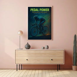 Cycling Energy in Urban Motion Sports Poster PosterGoat