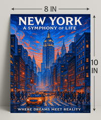 New York A Symphony of Life Poster PosterGoat