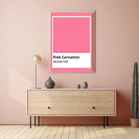 Pink Carnation Modern Color Palette Reference Poster PosterGoat