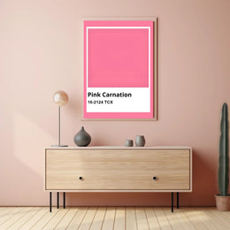 Pink Carnation Modern Color Palette Reference Poster PosterGoat