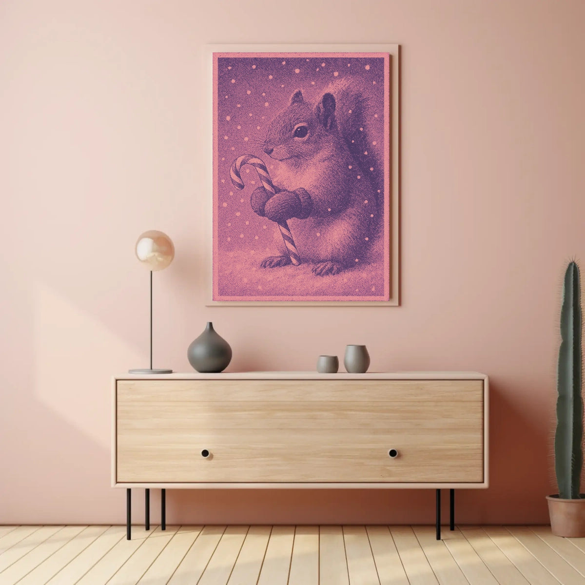 Festive Squirrel Delight Poster