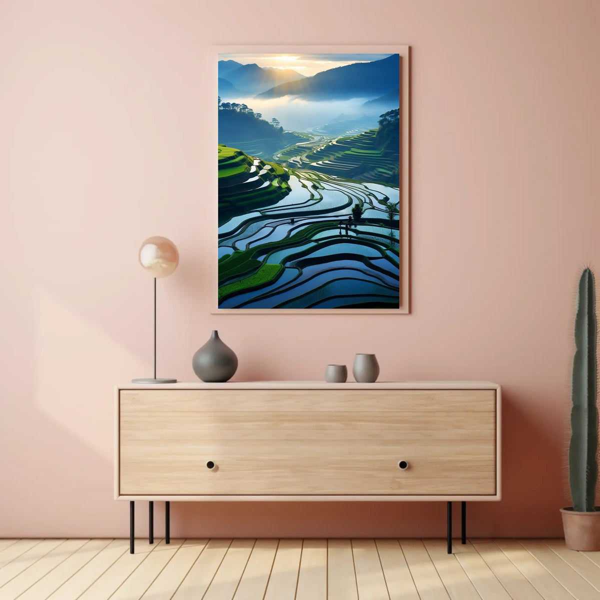 Serene Terraced Landscapes Poster