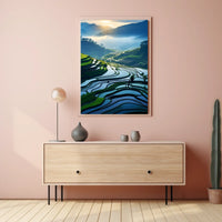 Serene Terraced Landscapes Poster
