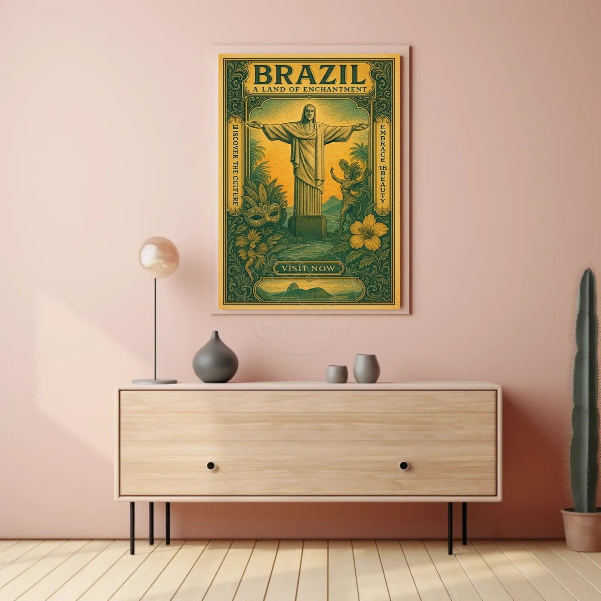 Brazilian Enchantment Vintage Travel Poster