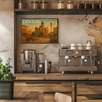 Denton Travel Poster: Heritage Meets Future Art