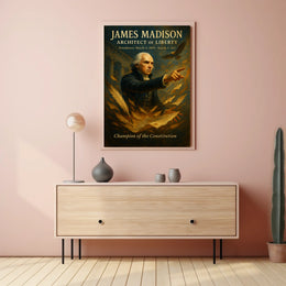 James Madison Vintage Style Historical or Presidential Poster