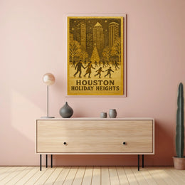 Houston Holiday Heights Poster