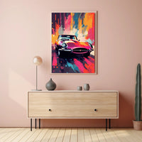 Vibrant Classic Car Art Poster