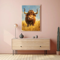 Majestic Highland Cattle Poster PosterGoat
