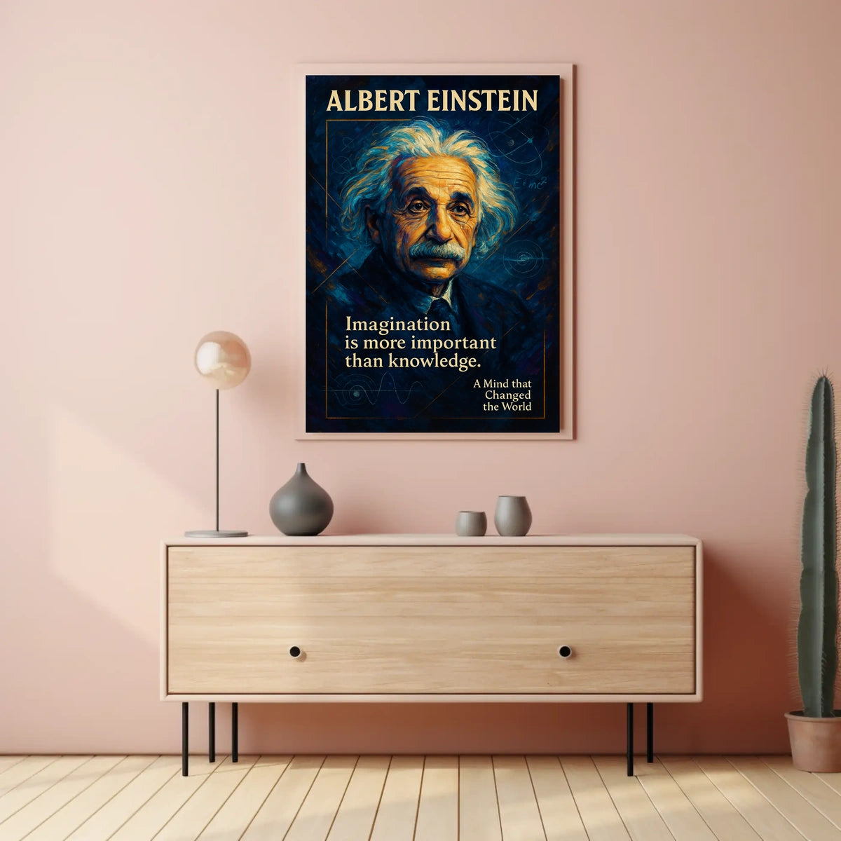 Albert Einstein Inspirational Quote Art Poster