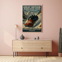 Great Britain Bobsleigh Team 1924 Poster