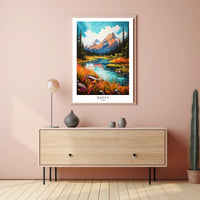Banff Scenic Landscape Modern National Park Poster PosterGoat