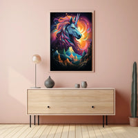 Majestic Unicorn Fantasy Art Poster for Walls