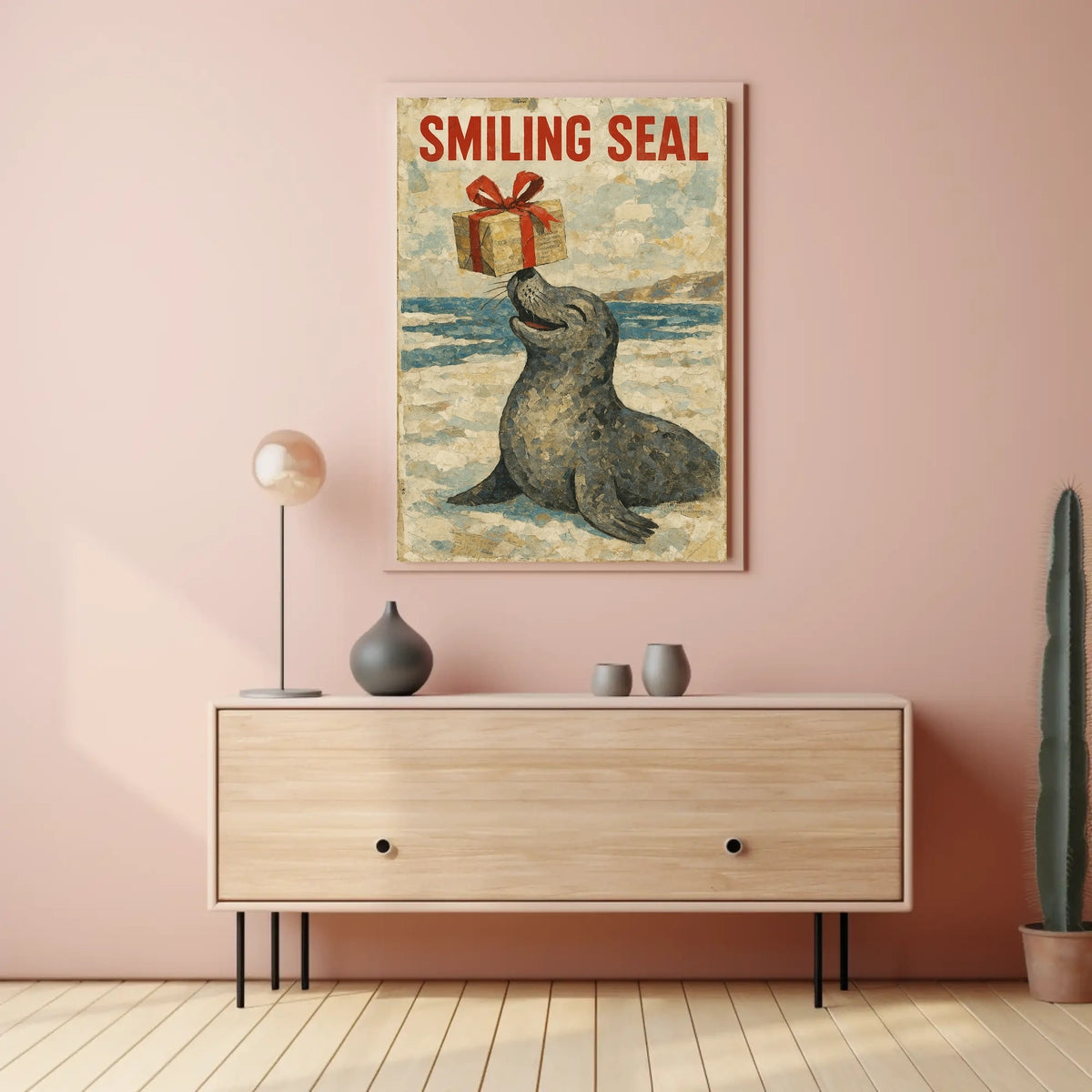 Smiling Seal Poster