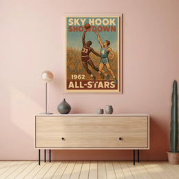SKY HOOK SHOWDOWN: Vintage Sports Poster