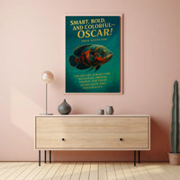 Oscar Fish Modern Art Poster: Bold & Colorful