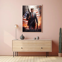 John F. Kennedy Illustrated Poster