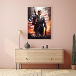 John F. Kennedy Illustrated Poster