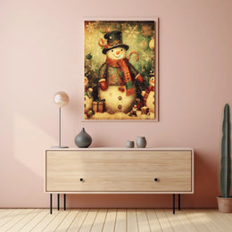 Festive Snowman Celebration Poster