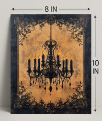 Vintage Elegance Ornate Chandelier Poster