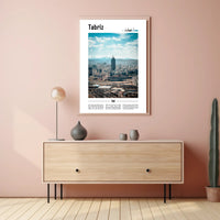 Tabriz Cityscape Urban Modernity Travel Poster PosterGoat