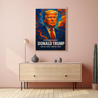 Trump Visionary Leadership Patriotism Historic Icon Cinematic Digital Painting Poster
