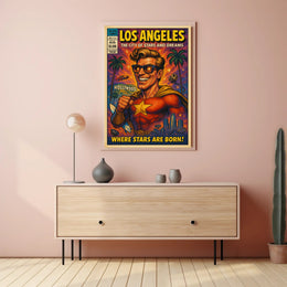 Los Angeles Hollywood Dreamscape Pop Culture Poster