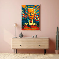 Joe Biden 46th President of the United States Colorful Comic Book Style Poster