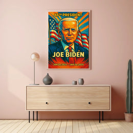 Joe Biden 46th President of the United States Colorful Comic Book Style Poster