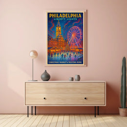 Philadelphia Liberty Lights Poster