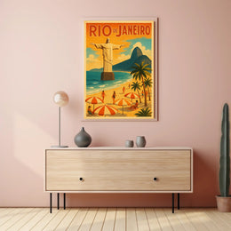 Rio de Janeiro Vintage Travel Poster