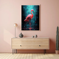 Vivid Flamingo Art Poster