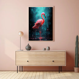 Vivid Flamingo Art Poster