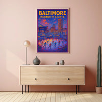 Baltimore Harbor of Lights Poster