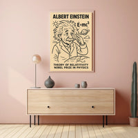 Albert Einstein Relativity Educational Curious Minds Poster