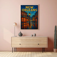 New Orleans Nightscape Poster