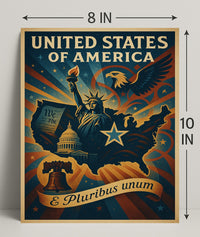 United States of America E Pluribus Unum Poster PosterGoat