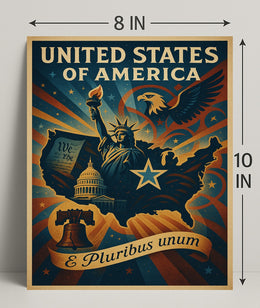 United States of America E Pluribus Unum Poster PosterGoat