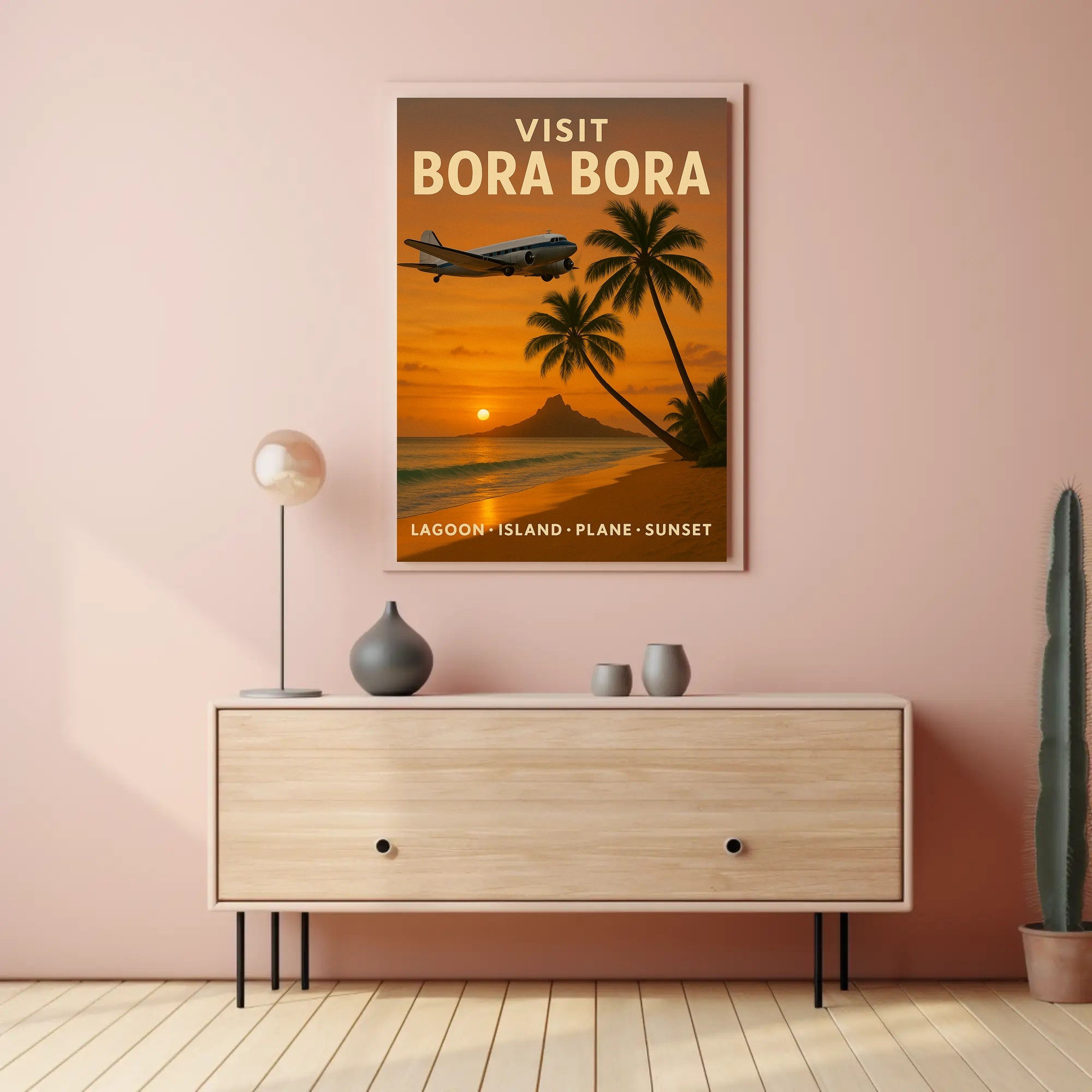 Bora Bora Sunset Adventure Travel Poster PosterGoat