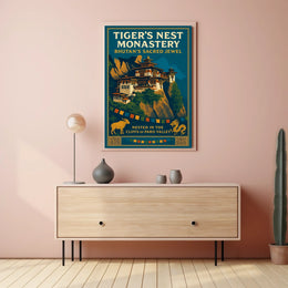 Tigers Nest Monastery Bhutans Sacred Jewel Poster