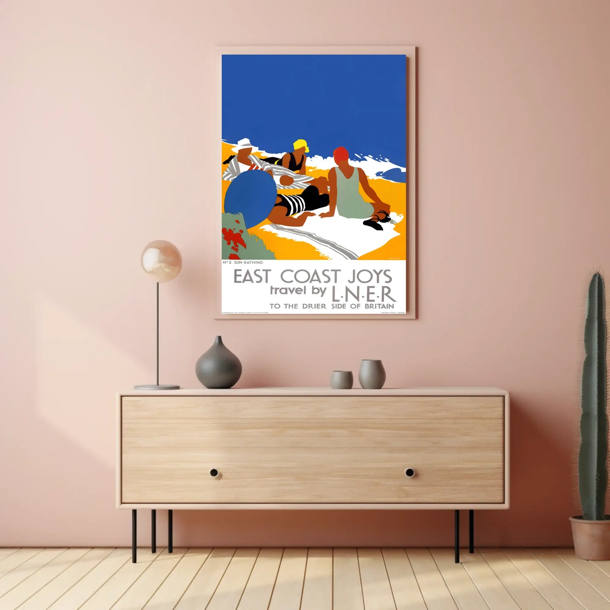 East Coast Joys Sun-Bathing Poster