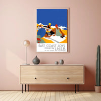 East Coast Joys Sun-Bathing Poster