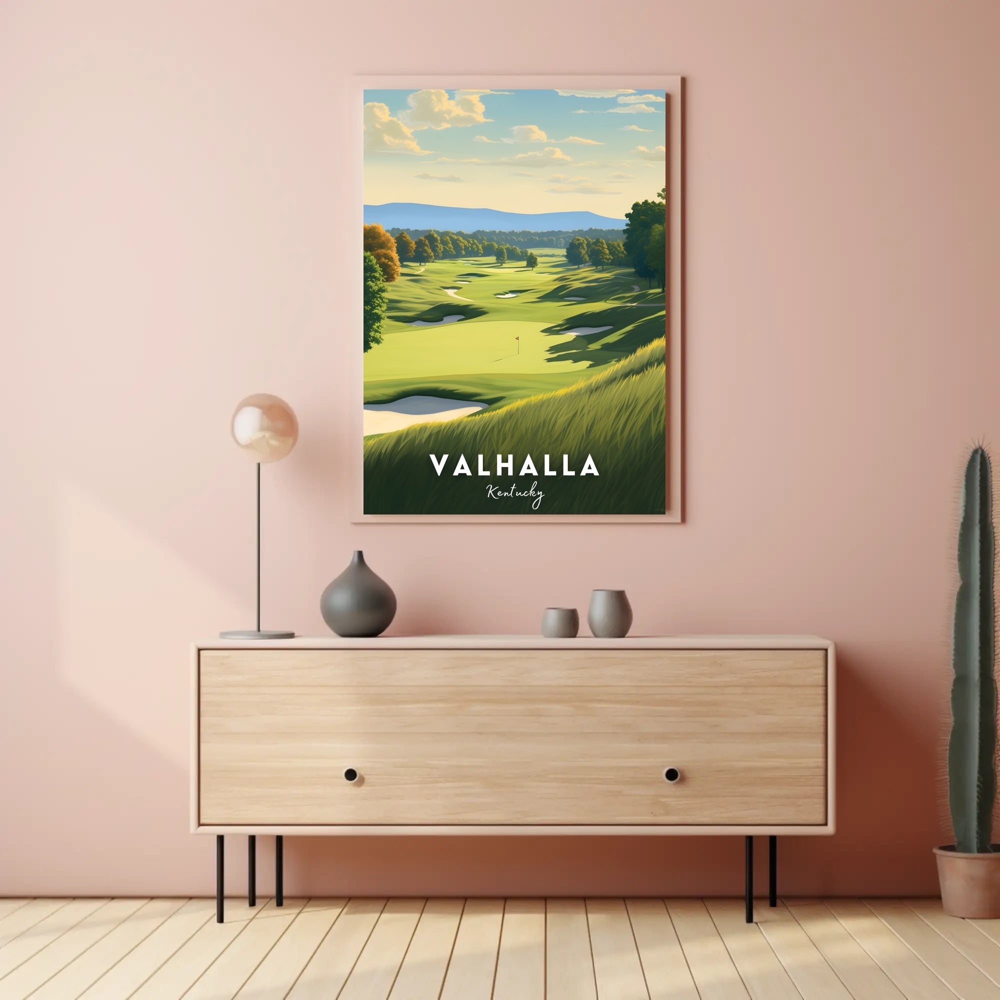 Valhalla Kentucky Scenic Golf Course Sports Poster