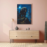Moonlit Beast Wall Art Print Poster for Home Decor PosterGoat