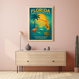 Florida Where Sunshine Meets the Sea Poster